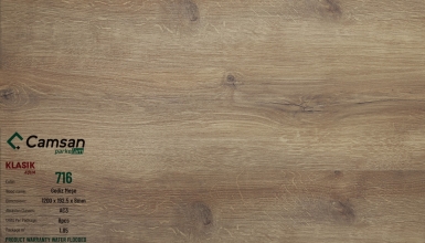 Sàn gỗ CamSan Klasik 716 Pera mese 8mm Aqua - (Thổ Nhĩ Kỳ)