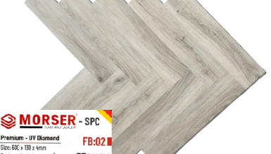 Sàn gỗ nhựa hèm khóa Morser SPC FB 02 ( Xương Cá)
