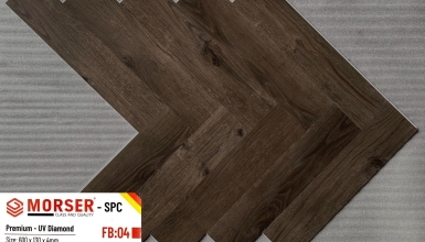 Sàn gỗ nhựa hèm khóa Morser SPC FB 04 ( Xương Cá)