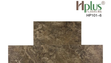 Sàn gỗ nhựa hèm khóa Hplus HP101-6 (Giả đá Mable)