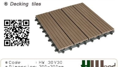 Sàn gỗ vỉ nhựa ngoài trời HW300V300